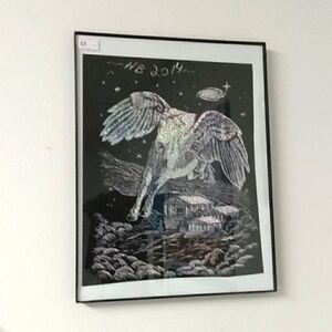 Engraving of a Pegasus 